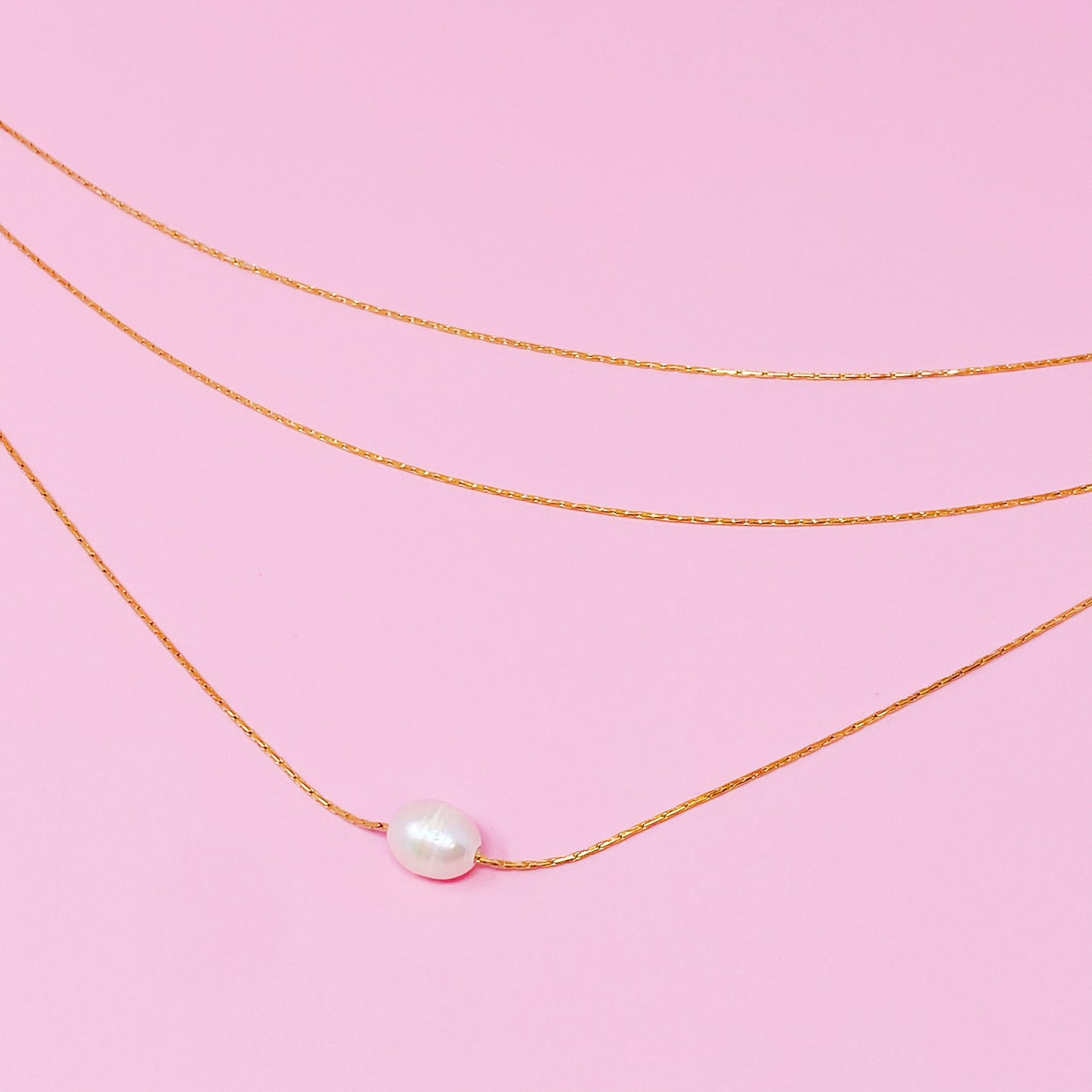 Layered Freshwater Pearl Pendant Necklace