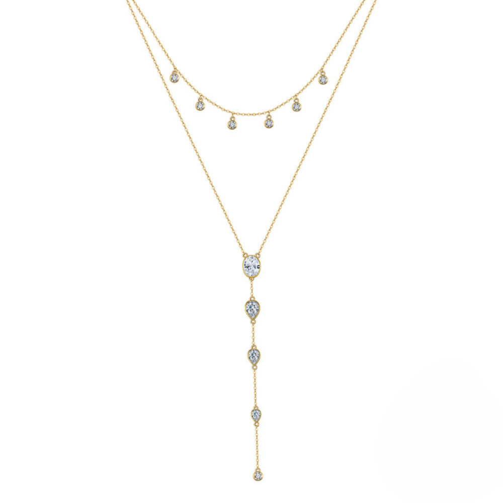 Celestial Cascade Lariat Necklace