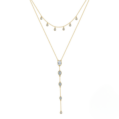 Celestial Cascade Lariat Necklace