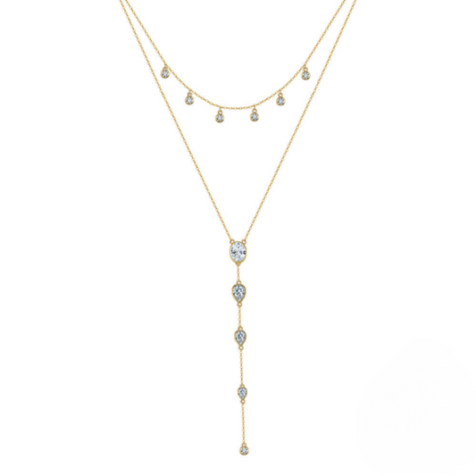 Celestial Cascade Lariat Necklace