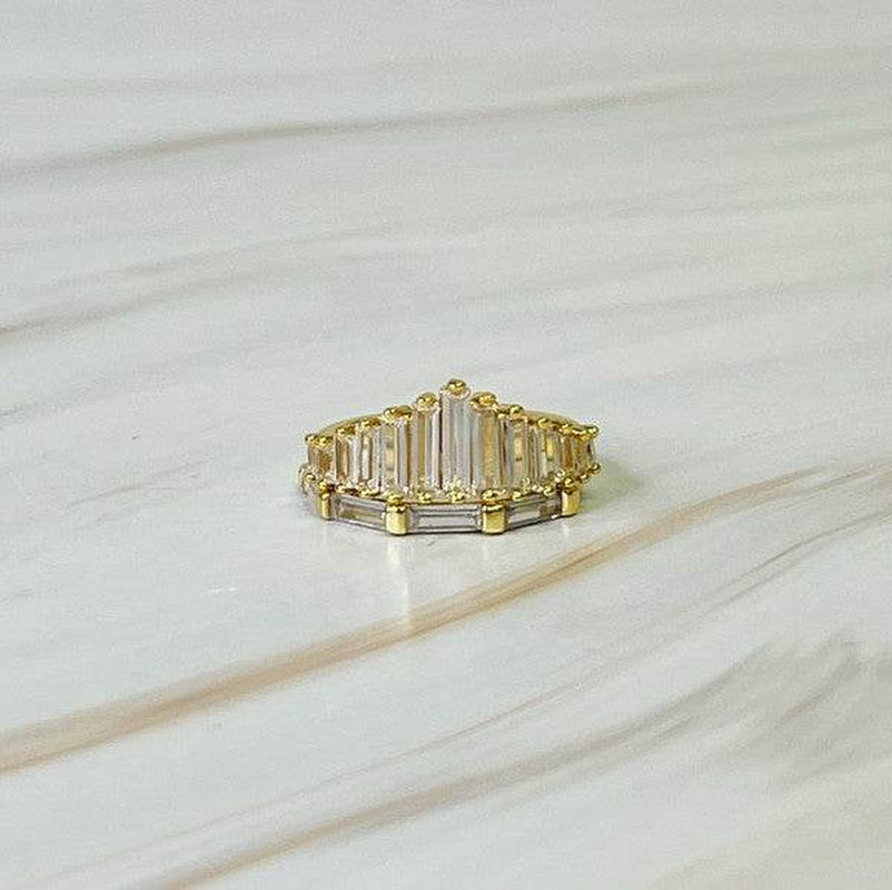Crown Channel Ring Set of 2