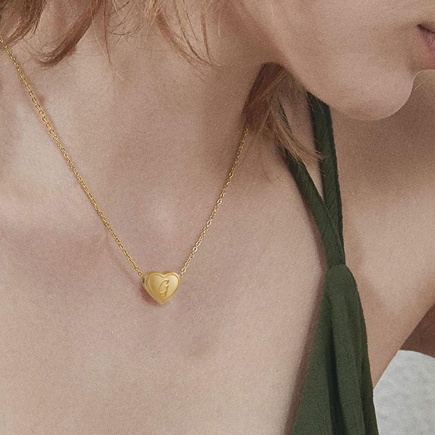 Initial Necklace for Women Letter Necklaces for Girls Dainty Gold Heart Pendant for Little Girls Birthday Gifts for Teens