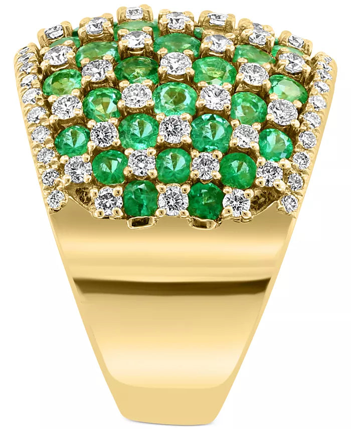 EFFYÂ® Emerald (3-3/4 Ct. T.W.) & Diamond (1-1/5 Ct. T.W.) Statement Ring in 14K Gold