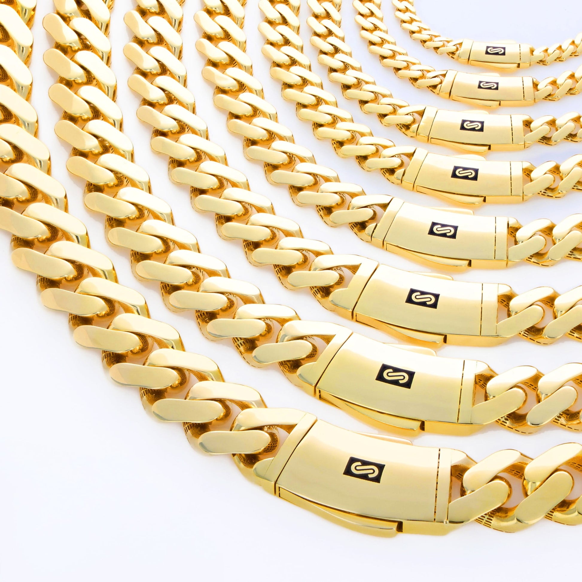 14K Real Yellow Gold Royal Monaco Miami Cuban Link Bracelet 7"-9" (5Mm-17Mm) Italian Jewelry for Men & Women