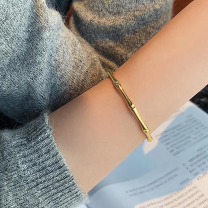 Cuff Bamboo Bangle Stackable Bracelets