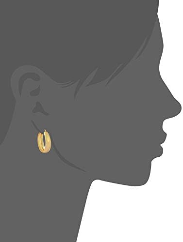 18K Gold Plated Lead-Free Hypoallergenic Wide Large Rounded Hoop Earrings with Click-Top