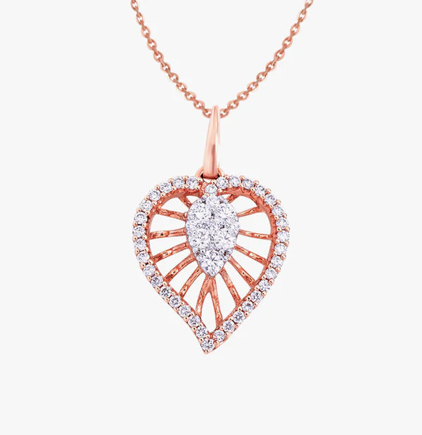 Exquisite Dual Jewel Round Gold Pendant