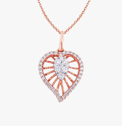 Exquisite Dual Jewel Round Gold Pendant