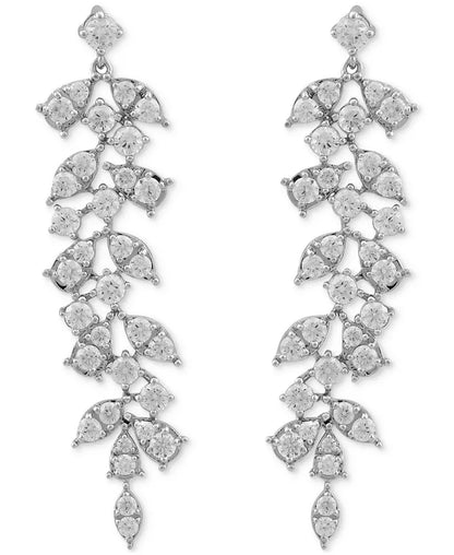 Diamond Vine-Inspired Drop Earrings (2 Ct. T.W.) in 10K White Gold