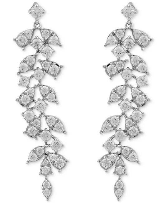 Diamond Vine-Inspired Drop Earrings (2 Ct. T.W.) in 10K White Gold