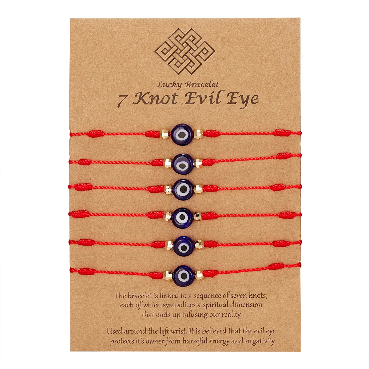 6Pcs/Set Handmade Turkish Lucky Evil Eye Bracelets for Women Men Blue Eyes Braided Red Rope Lucky Bracelet Friendship Jewelry