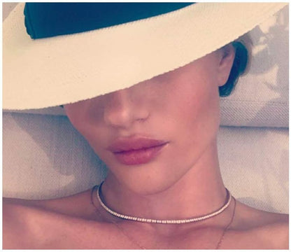 Tennis Necklaces for Women Sparkly Rhinestone Choker Diamond Chain Necklace