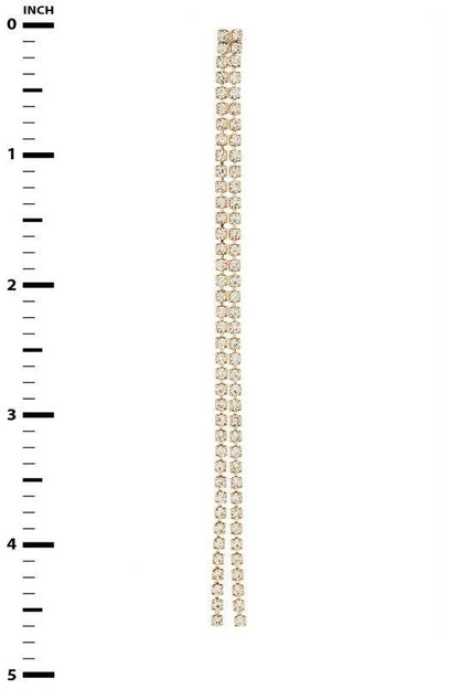 Rhinestone Long Drop Earrings