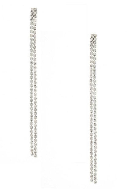 Rhinestone Long Drop Earrings