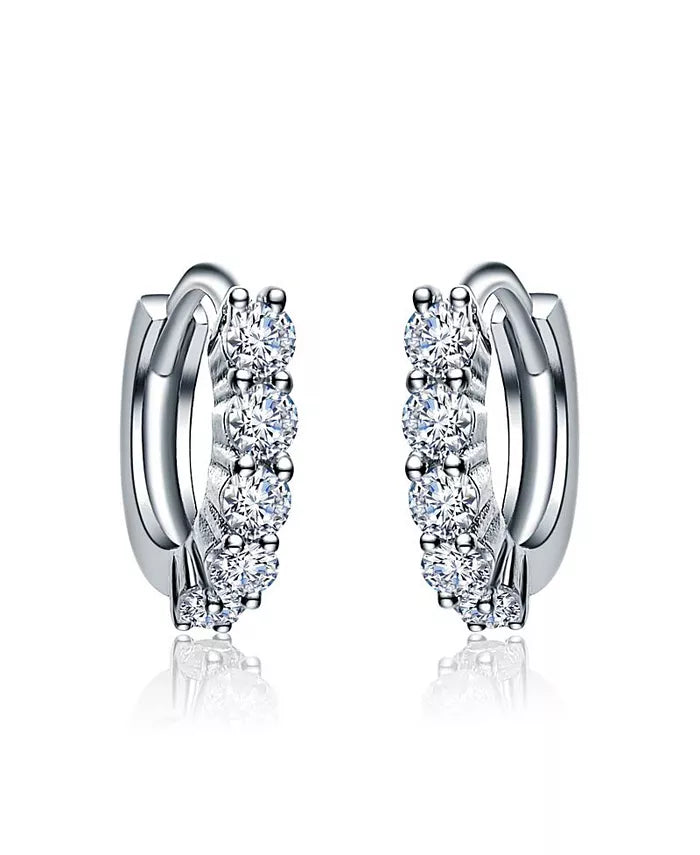 Elegant Extra Mini Huggie Hoop Earrings in White Gold Plated or 14K Gold Plated