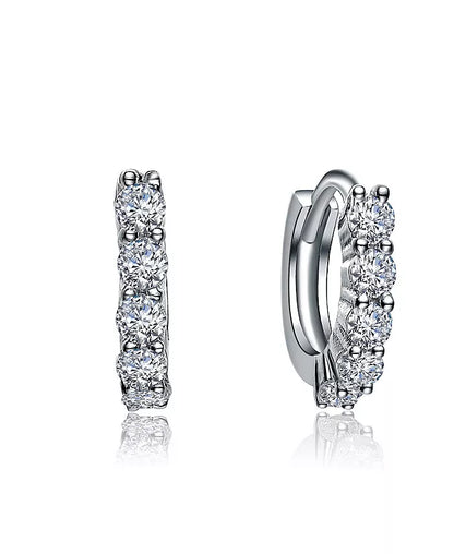 Elegant Extra Mini Huggie Hoop Earrings in White Gold Plated or 14K Gold Plated