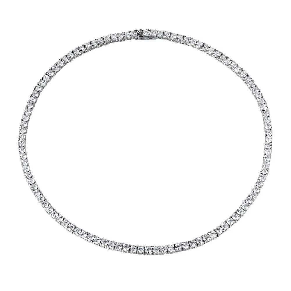 Classic Zircon Tennis Chain Necklace- 5 mm