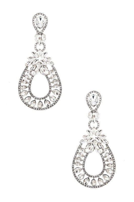 Mix Crystal Drop Chandelier Earrings
