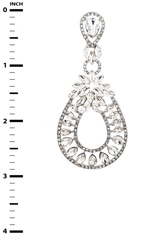 Mix Crystal Drop Chandelier Earrings