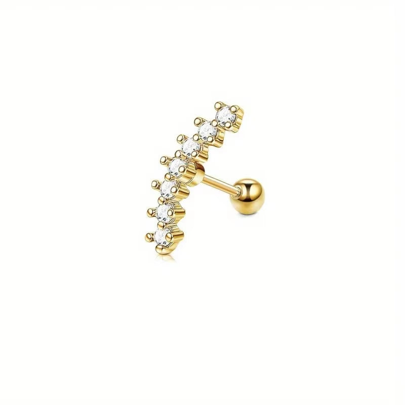 1Pc Stainless Steel 16G Cartilage Earrings Stud Hypollergenic Stainless Steel Stud Earrings Butterfly Heart Piercing
