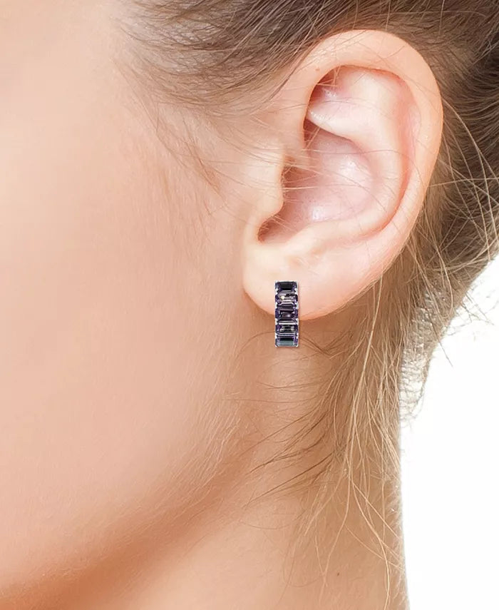 EFFYÂ® Amethyst Small Hoop Earrings (3-1/3 Ct. T.W.) in Sterling Silver, 0.57"