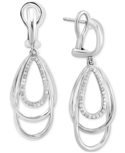 EFFYÂ® Diamond Orbital Multiple Ring Drop Earrings (3/8 Ct. T.W.) in Sterling Silver