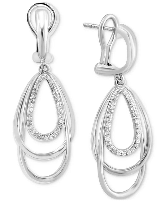 EFFYÂ® Diamond Orbital Multiple Ring Drop Earrings (3/8 Ct. T.W.) in Sterling Silver
