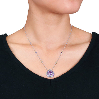 Women'S Amethyst Sterling Silver Earrings