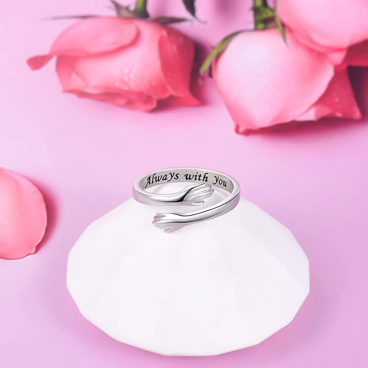 Adjustable Hug Ring, Sterling Silver