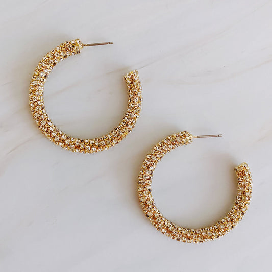 Wrapped in Shine Hoop Earrings