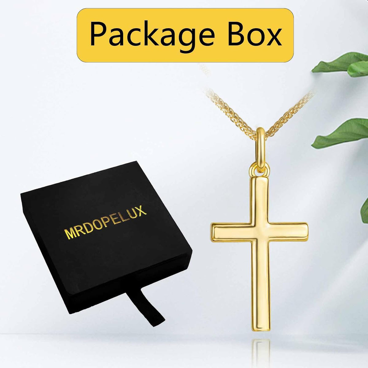 14K Gold-Plated Cross Pendant Necklace