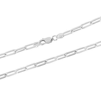 925 Sterling Silver Chain Necklace for Womens, Lightweight 3MM Italian Paperclip Link Chain Necklace 16" Inch Jewelry Gifts for Women