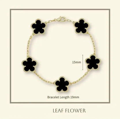 Clover Bracelet for Men and Women Jewelry Leaf Bracelets 18K Gold Silver Plate Agate Diamond Fashion Charm Chain Wedding Gift Party