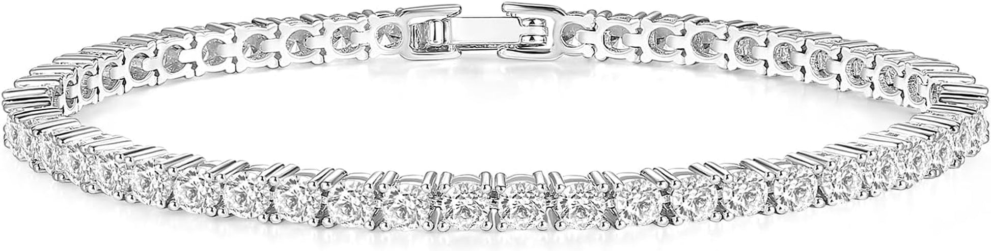 Adjustable Tennis Bracelet for Women - 14K Gold/White Gold Plated Bracelets