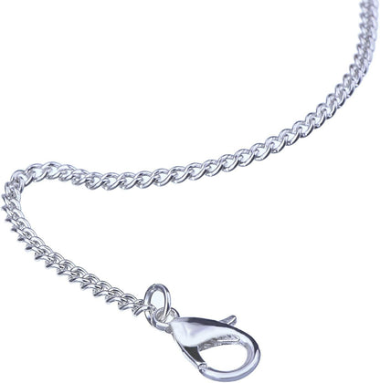 12 Pack Iron DIY Chain Necklaces Lobster Clasp Link Chain Necklaces Silver Plated (18 Inch)