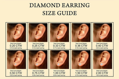 14K Yellow Gold Lab-Grown Diamond Stud Earrings– 0.50 CT