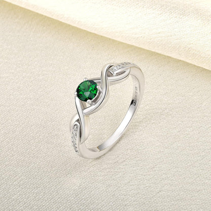 Infinity Knot Promise Rings for Her Sterling Silver Cubic Zirconia Wedding Engagement Rings