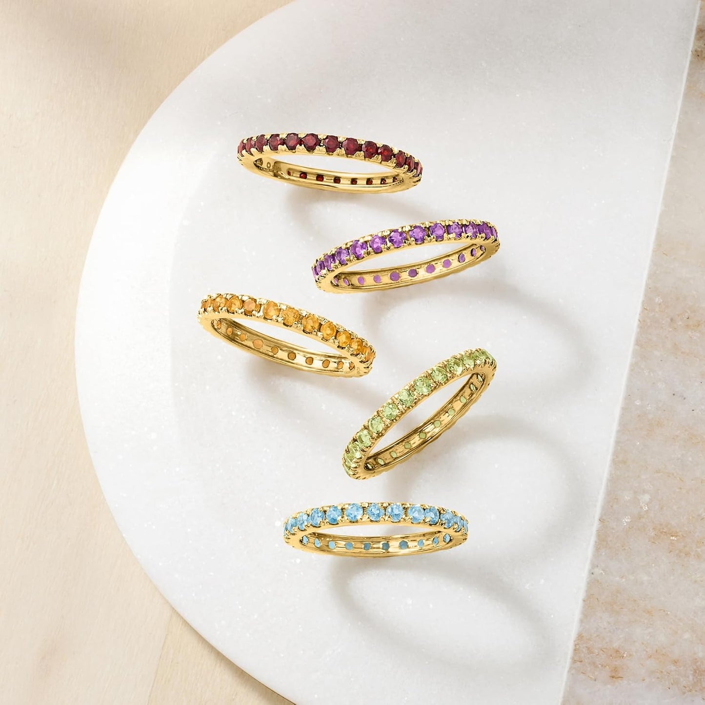 Eternity Gemstone Band in 14Kt Yellow Gold