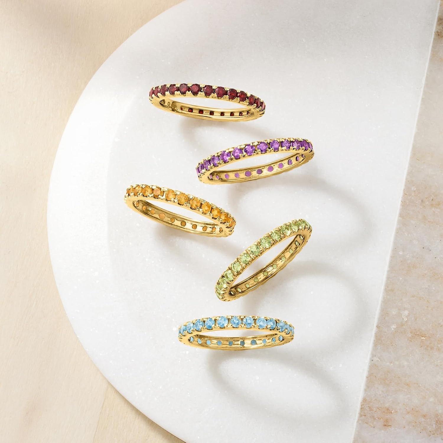 Eternity Gemstone Band in 14Kt Yellow Gold
