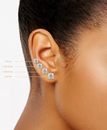 Diamond Stud Earrings (1-1/4 Ct. T.W.) in 14K White or Yellow Gold