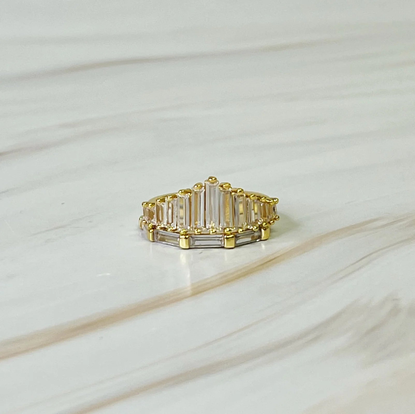 Crown Channel Ring Set of 2
