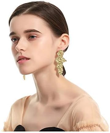 Women Irregular Geometric Dangle Earrings Gloden