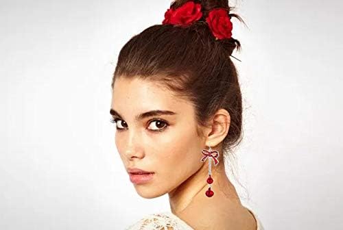 Christmas Earrings Set for Women Holiday Earrings Christmas Tree Jingle Bell Bow Earrings Snowflake Candy Cane Dangle Earrings Jewelry Costume Outfit Accessories