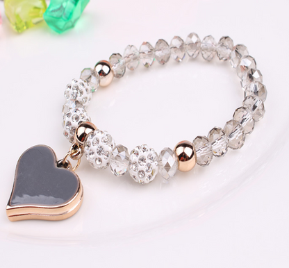 Elastic Crystal Bracelet & Bangle Heart Bracelets