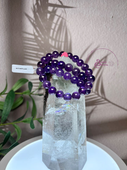 Amethyst Nature Crystal Bracelet