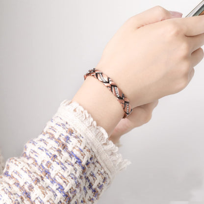 Magnetic Cooper Bracelets for Women,Gifts for Mom or Wife (6.8 In)
