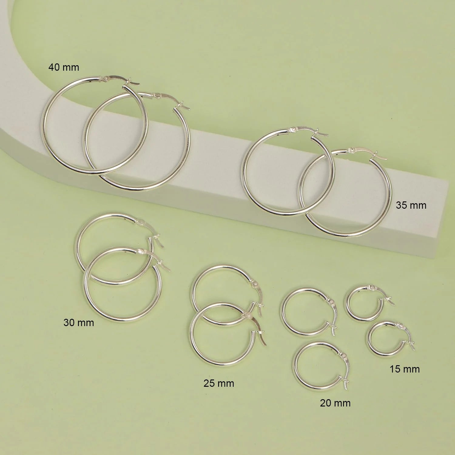 925 Sterling Silver Hypoallergenic Hoop Earrings 2.5MM Thick Italian Click-Top Classic Hoop Earrings Jewelry Gifts for Women 30MM