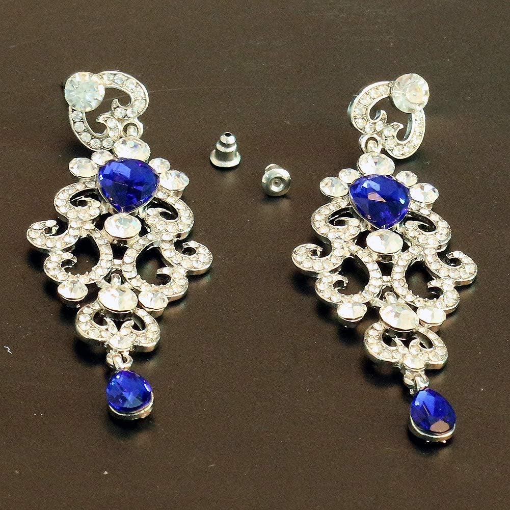 Exquisite Teardrop Crystal Bridal Wedding Earrings Vintage Chandelier Dangle Long Earrings for Women
