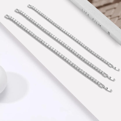 Adjustable Tennis Bracelet for Women - 14K Gold/White Gold Plated Bracelets