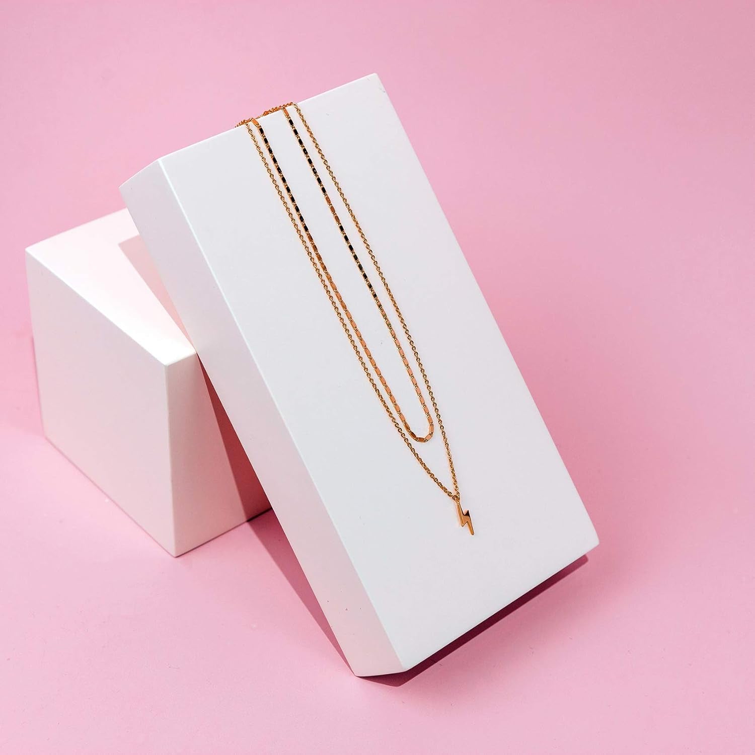 14K Gold Plated Layering Necklaces | Stylish Minimalist Design Pendant Necklaces | Butterfly, Heart, Lock, Evil Eye, Coin, Lightning Bolt, Circle, Cross Pendants for Women